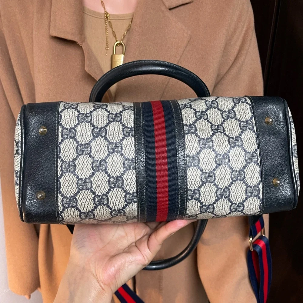 Authentic Gucci vintage web sherry line satchel bag (WN31) 002.39.0269 - Picture 7 of 16